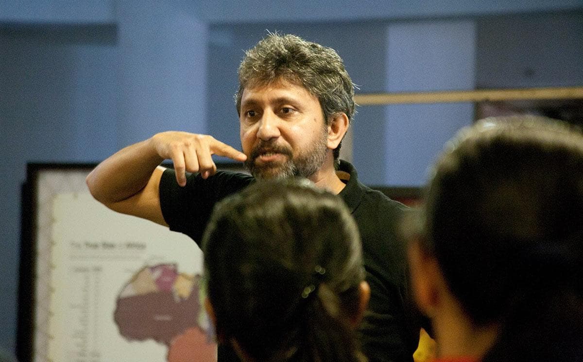 Neeraj Kabi teaching a workshop