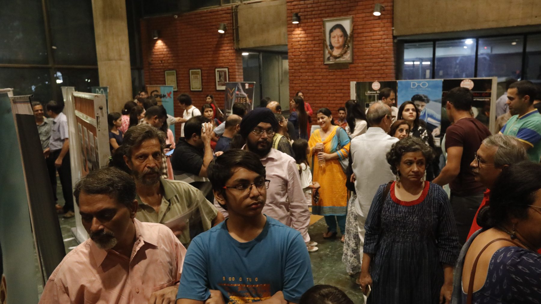 Patrons at the foyer